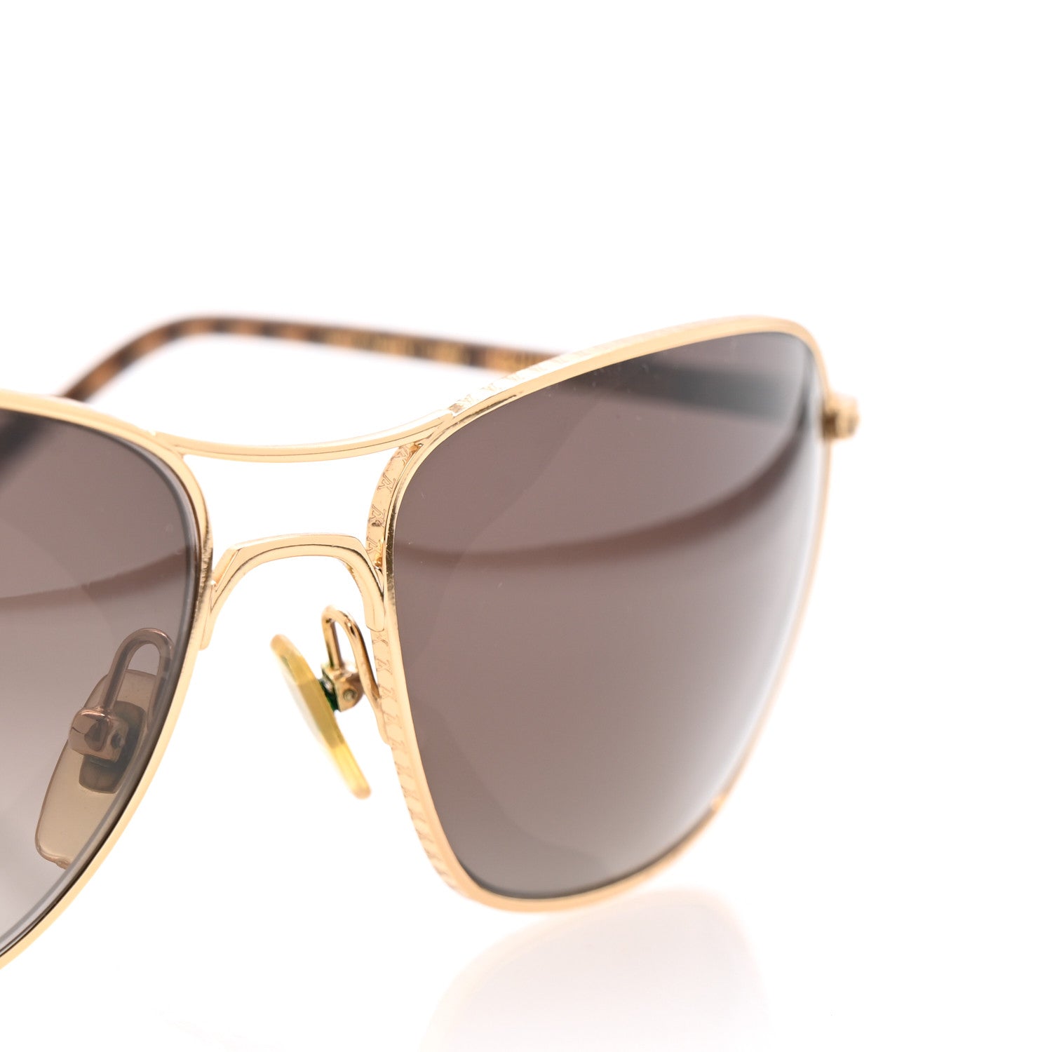 Louis Vuitton Metal Conspiration Pilote Aviator Sunglasses Z0251U Gold 9 of 9