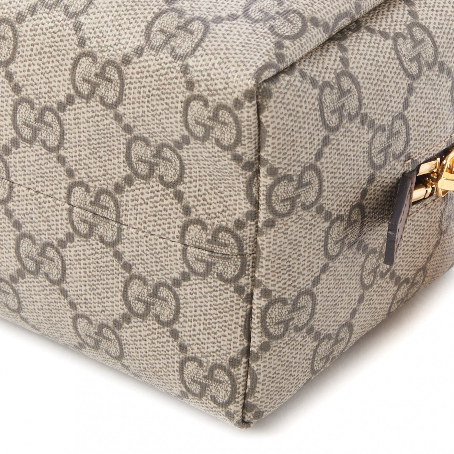 Gucci Soft GG Supreme Monogram Calfskin Medium Ophidia Cosmetic Case Beige Ebony New Acero 4 of 9