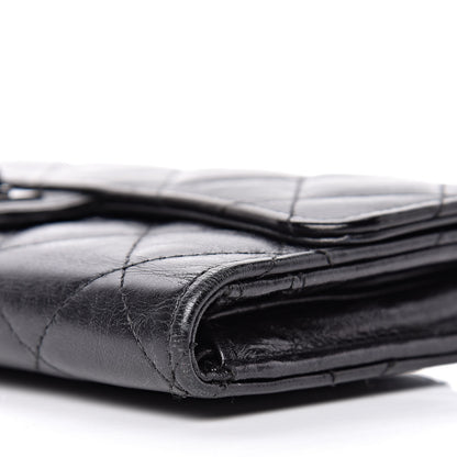 Chanel Metallic Aged Calfskin Quilted Reissue Long Flap Wallet So Black 9 of 12