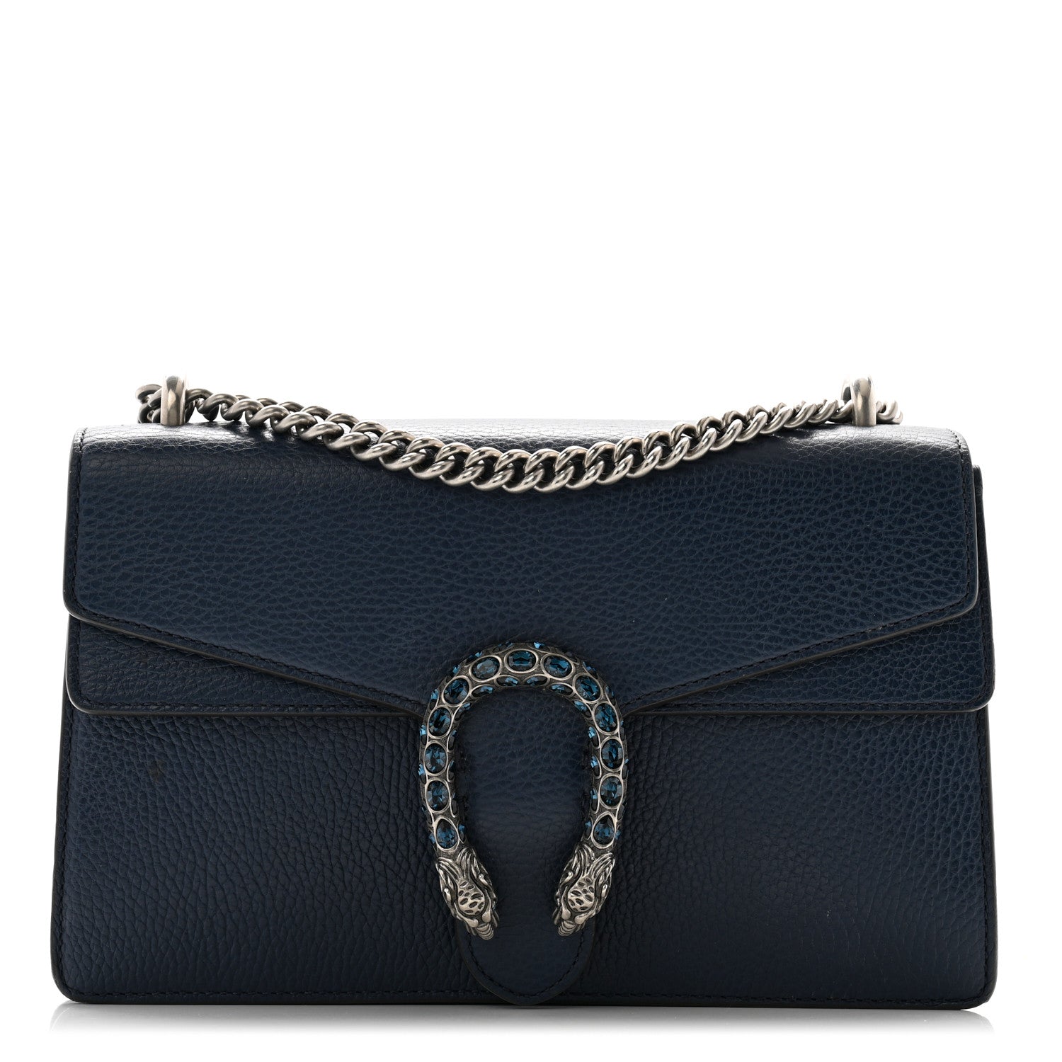 Gucci Pebbled Calfskin Small Dionysus Shoulder Bag Blue Agata 1 of 12