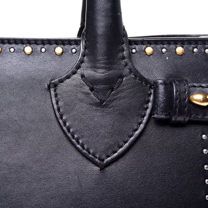 Burberry Smooth Calfskin Riveted Small Banner Tote Black 13 of 19