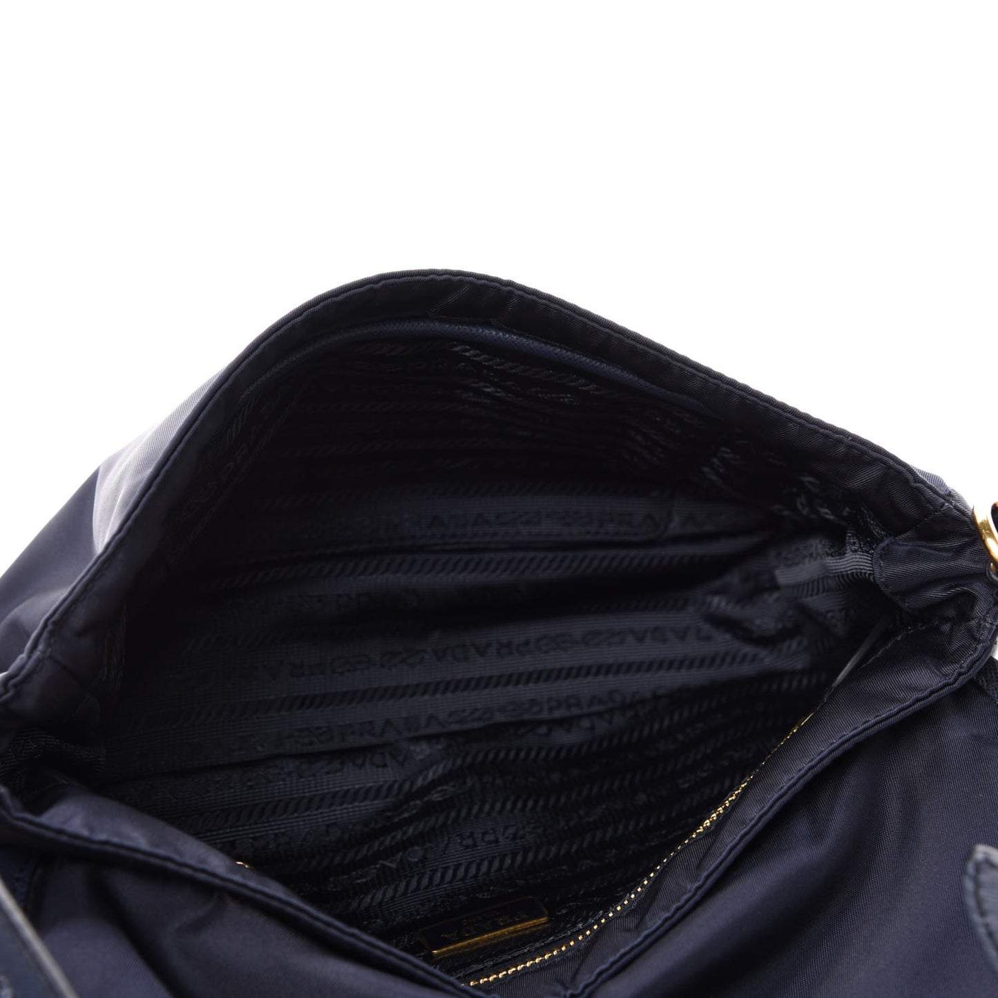 Tessuto Nylon Saffiano Small Messenger Bag Blue