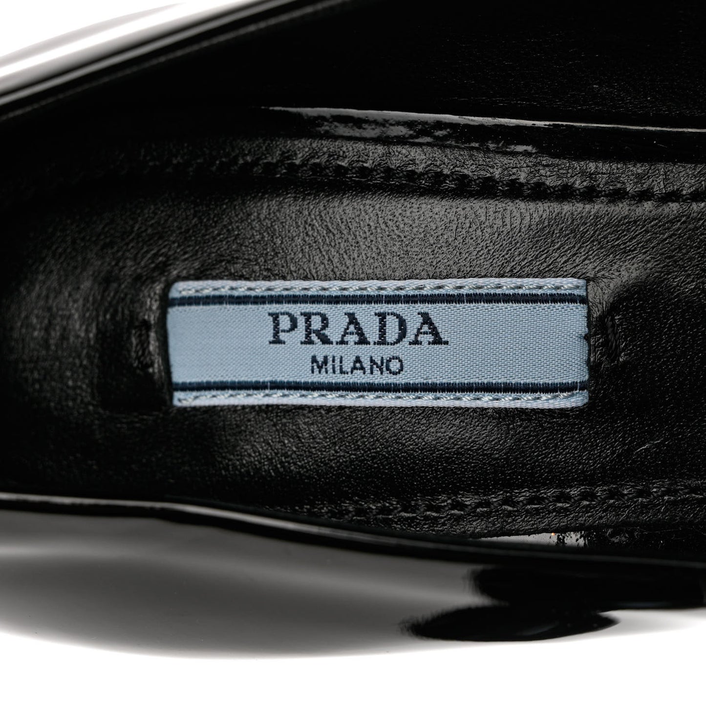 Vernice Metal Triangle Logo 45mm Loafer Pumps 39.5 Black