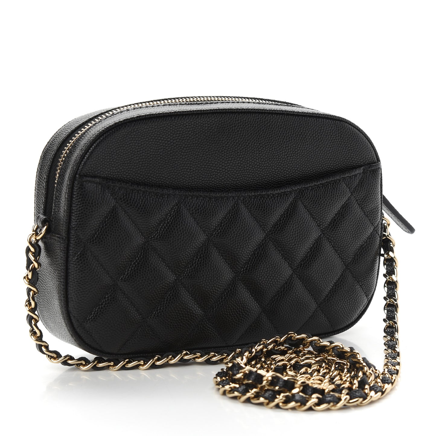 Caviar Quilted Vanity With Chain Black