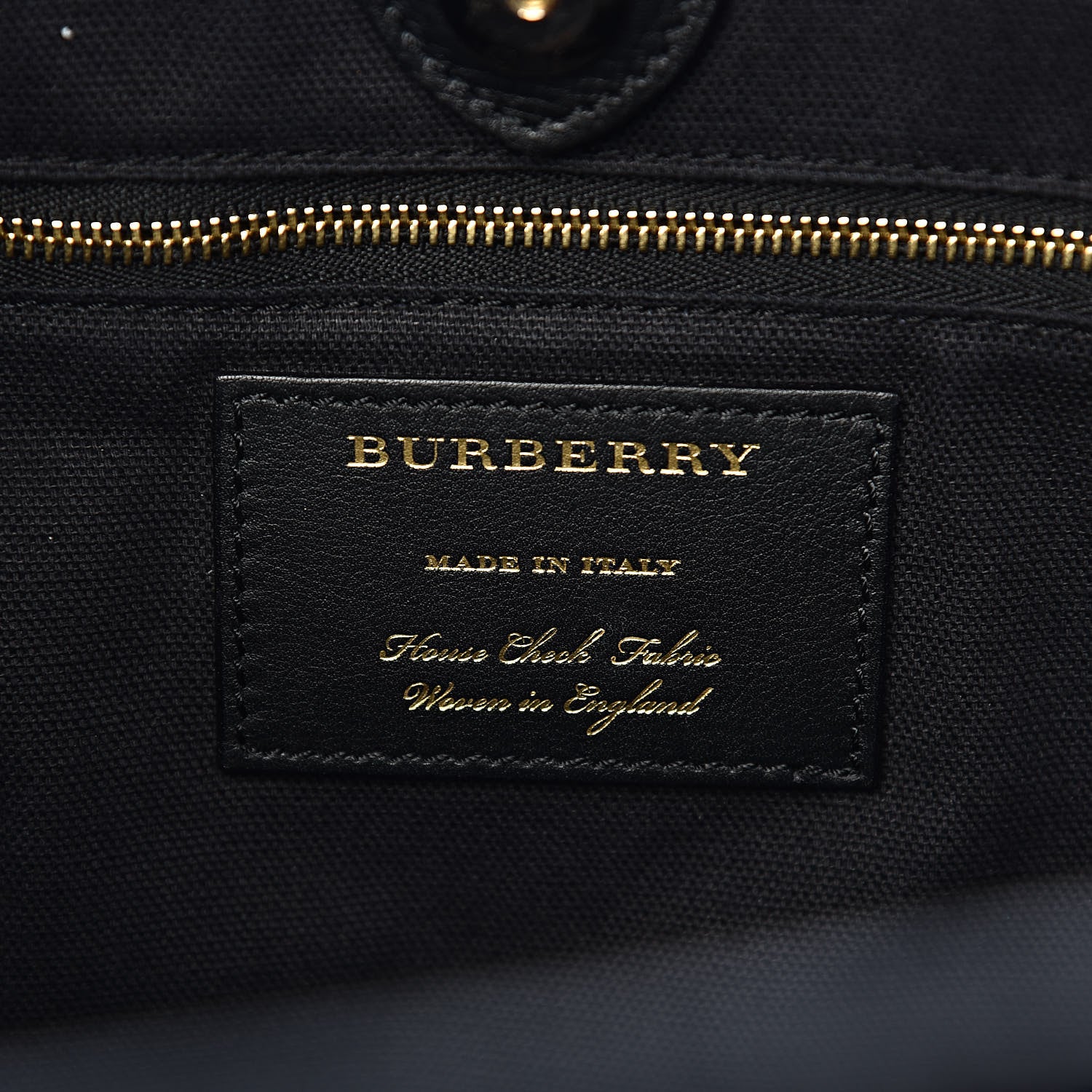Burberry Grainy Calfskin House Check Large Banner Tote Black 6 of 18