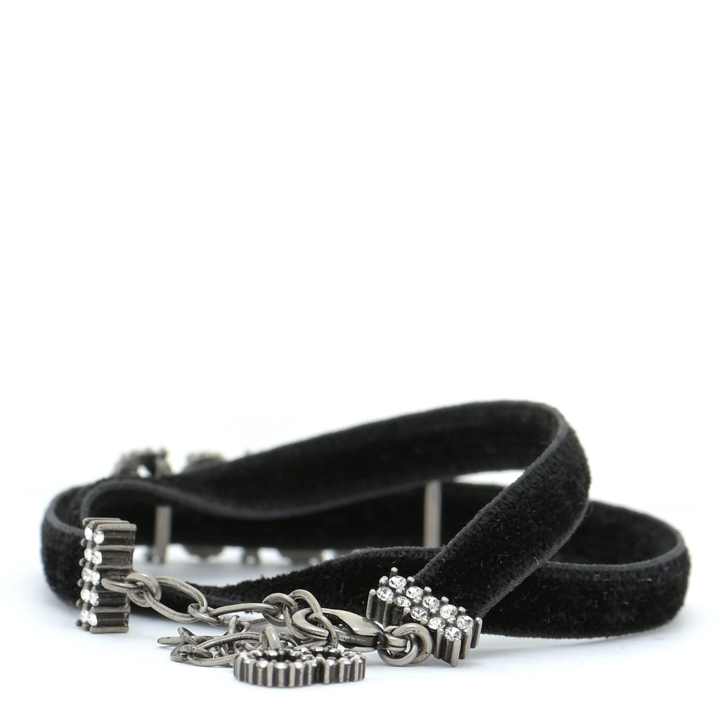Velvet Crystal J’Adior Choker Necklace Black
