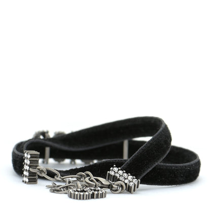 Christian Dior Velvet Crystal J’Adior Choker Necklace Black 5 of 12