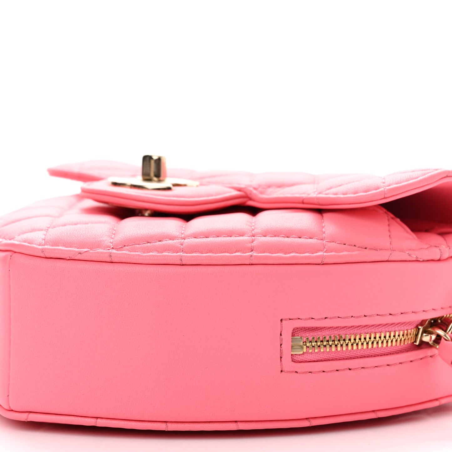 Lambskin Quilted CC In Love Heart Bag Pink