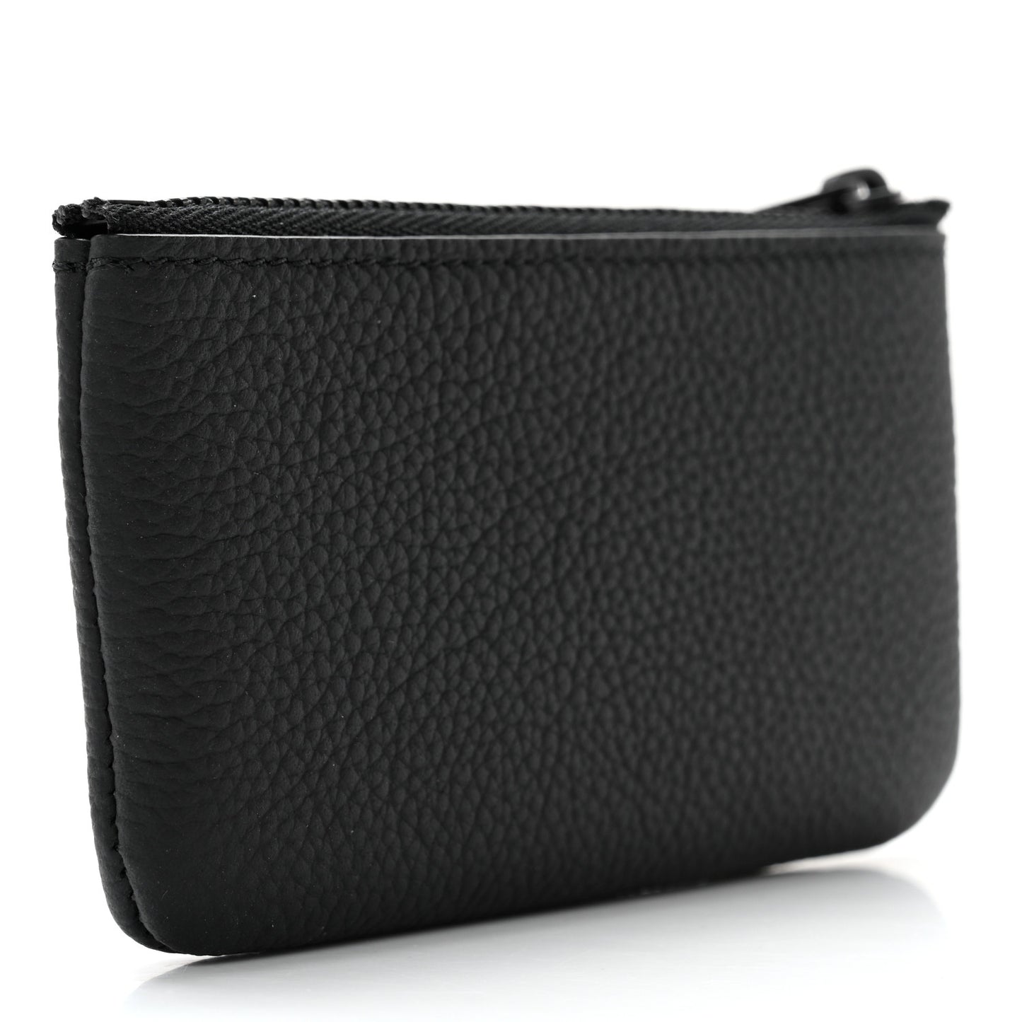 Grained Calfskin Aerogram Key Pouch Black
