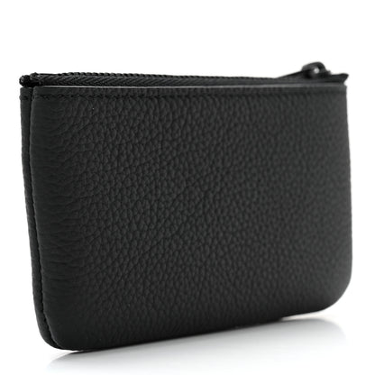 Louis Vuitton Grained Calfskin Aerogram Key Pouch Black 3 of 9