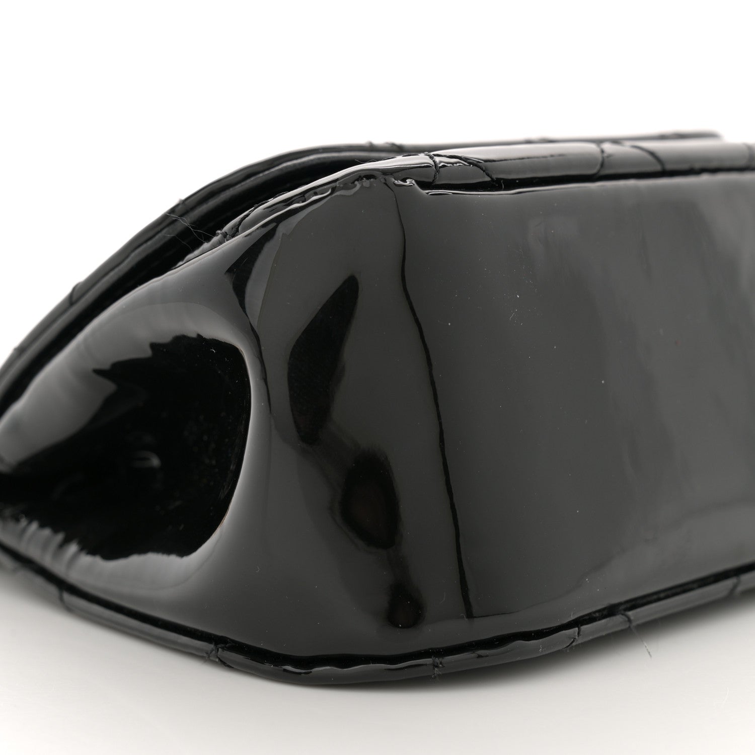 Chanel Patent Quilted Frame Clutch Flap With Chain Black 9 of 13