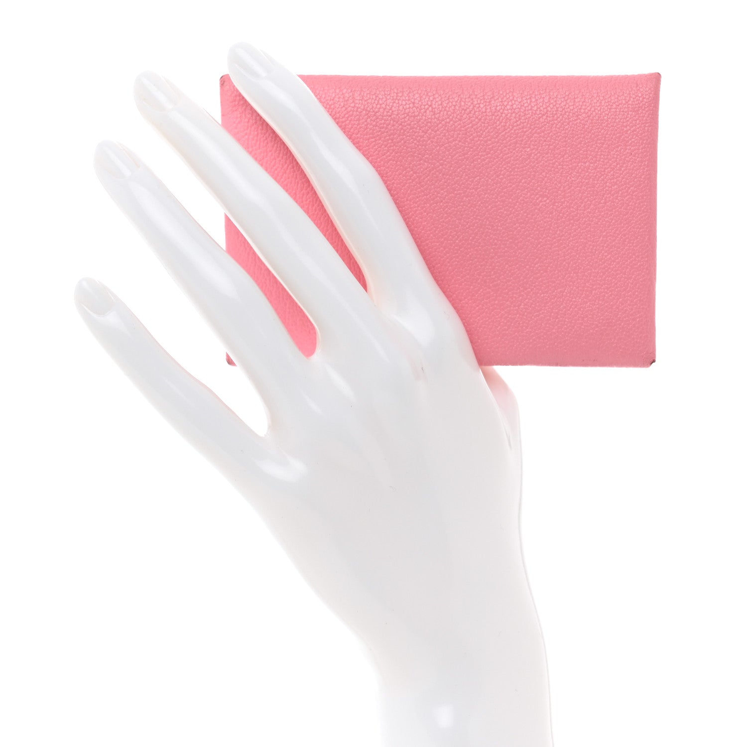 Hermes Chevre Chandra Verso Calvi Card Case Rose Confetti Brique 2 of 10