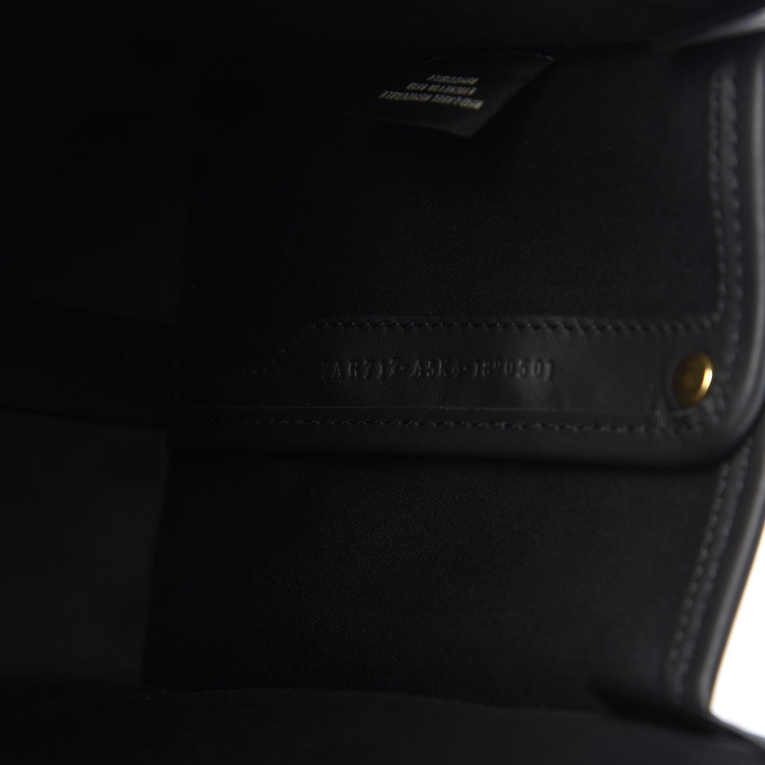 Fendi Glazed Fabric Vitello Century FF 1974 Stamp Patch Mini Peekaboo Defender Cover Mogano Panna Black 7 of 8