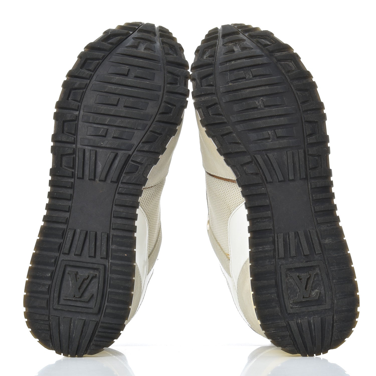 Louis Vuitton Suede Reverse Monogram Run Away Sneakers 37 White 5 of 24