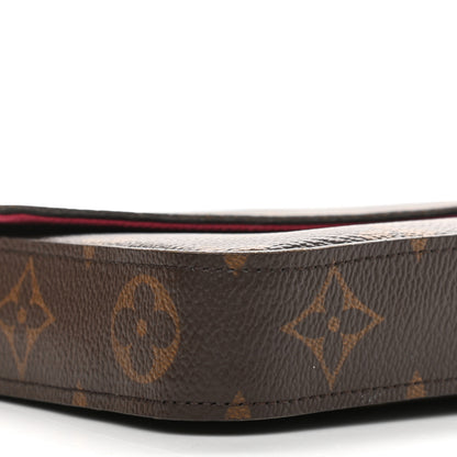 Louis Vuitton Monogram Pochette Felicie Chain Wallet Fuchsia 10 of 13