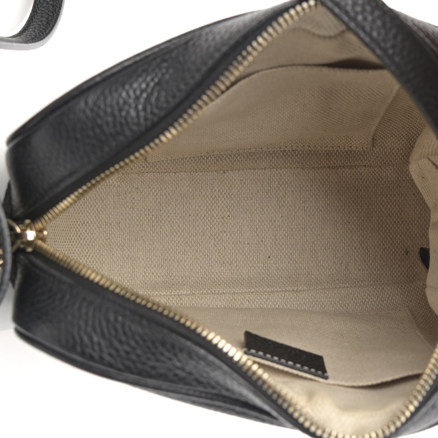 Pebbled Calfskin Small Soho Disco Bag Black