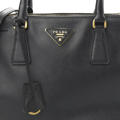Prada Saffiano Small Galleria Double Zip Tote Black 8 of 17