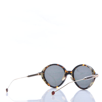 Christian Dior Acetate Leaf Print Umbrage Round Sunglasses Pink Foliage 4 of 7
