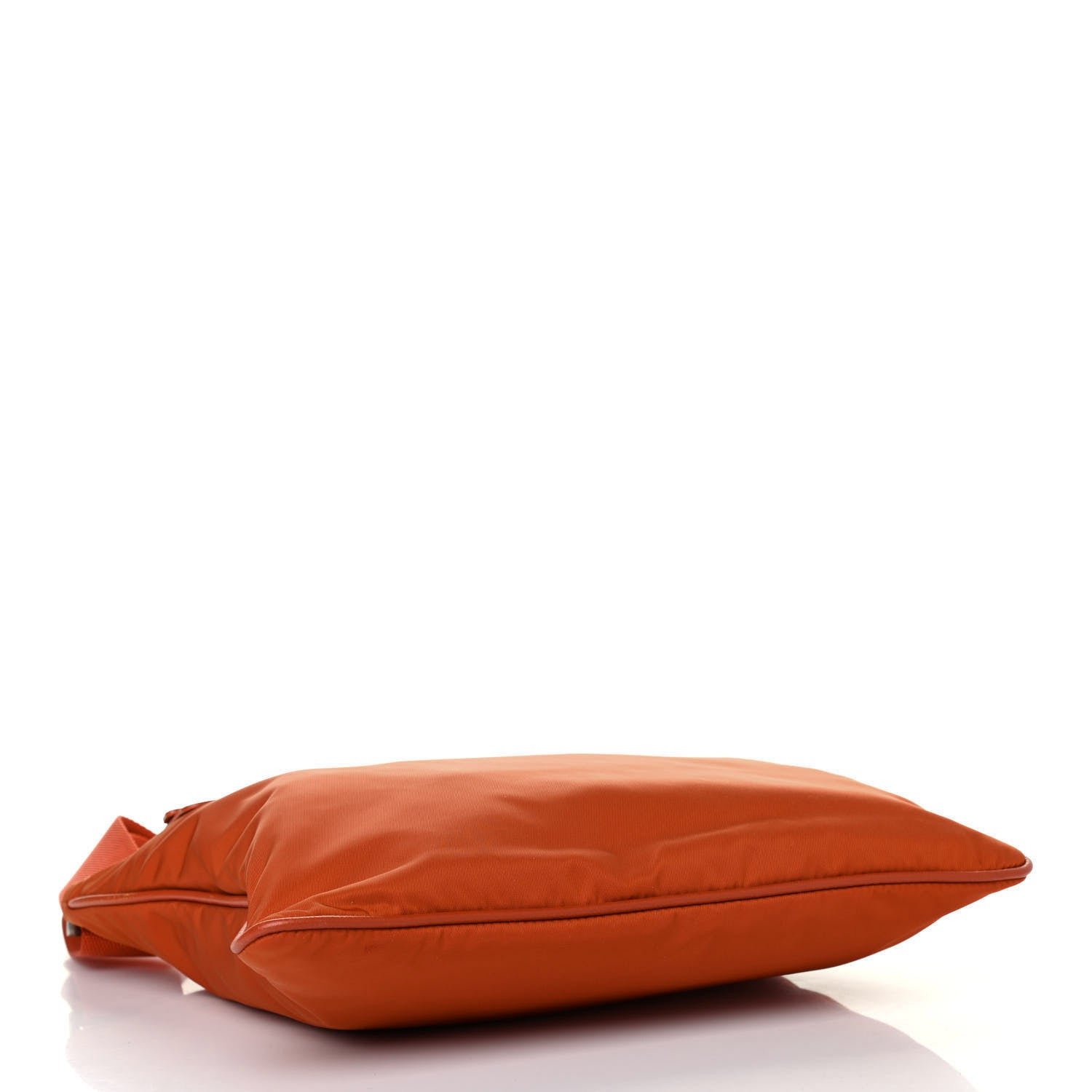 Prada Nylon Vela Flat Messenger Bag Orange 3 of 4