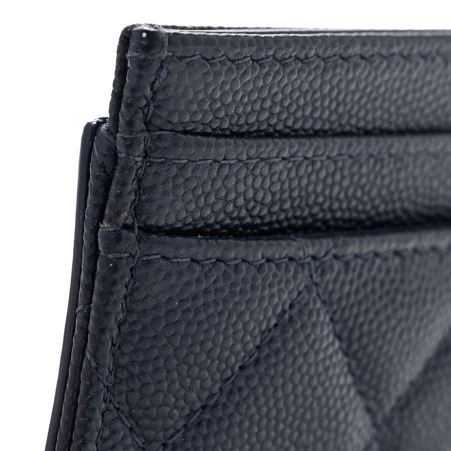 Chanel Caviar Quilted Filigree Card Holder Navy Blue 11 of 13