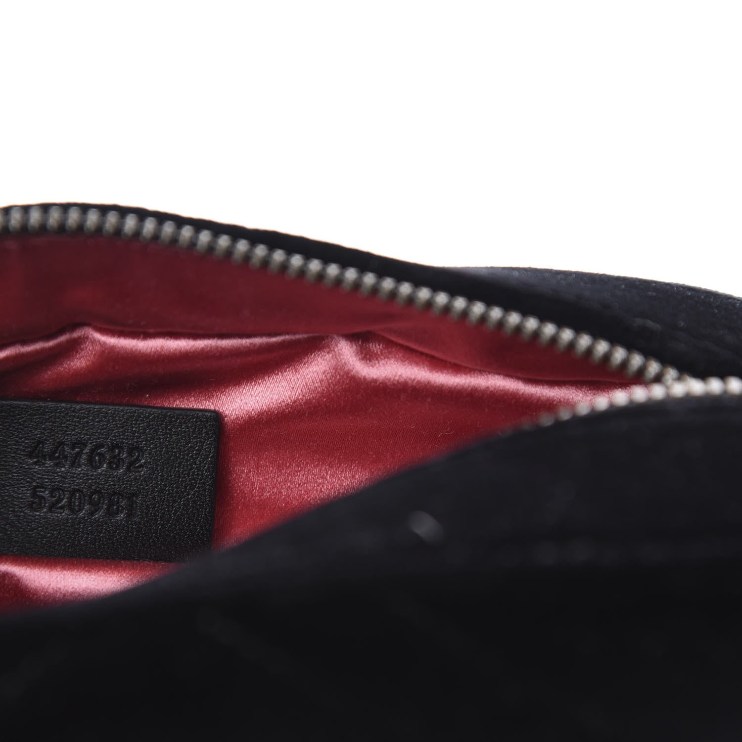 Gucci Velvet Matelasse Crystal Star Embroidered Small GG Marmont Chain Shoulder Bag Black 9 of 10