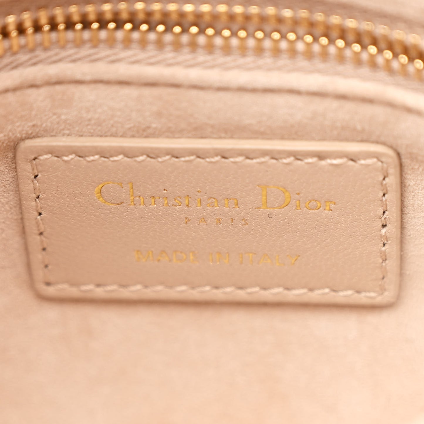 Lambskin Snakeskin Top Handle Cannage Mini Lady Dior Light Beige Multicolor