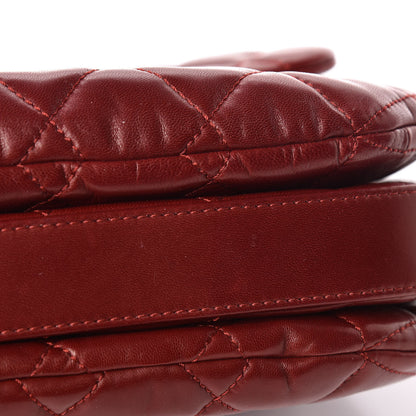 Chanel Lambskin Quilted Large 3 Flap Rouge Fonce 13 of 15