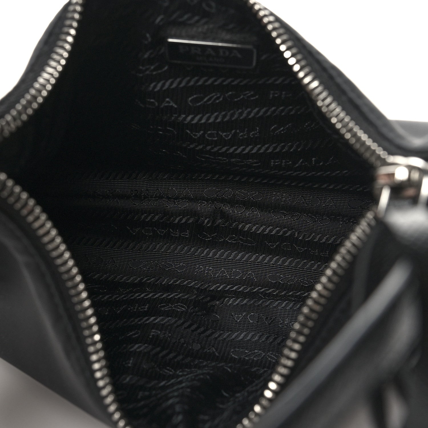 Prada Tessuto Nylon Saffiano Mini Re-Edition 2005 Bag Black 5 of 9