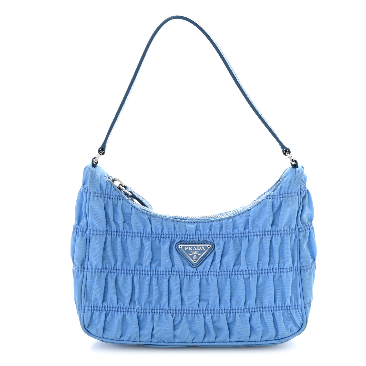 Prada Tessuto Nylon Gaufre Shoulder Bag Pervinca 1 of 11