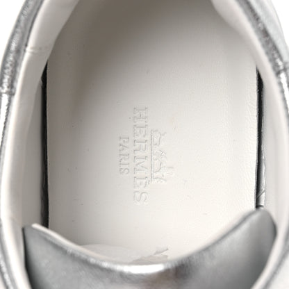 Hermes Calfskin Day Sneakers 39.5 Gris Argente 9 of 13