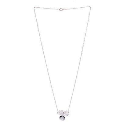 Tiffany Platinum Diamond Paper Flowers Pendant Necklace 2 of 6