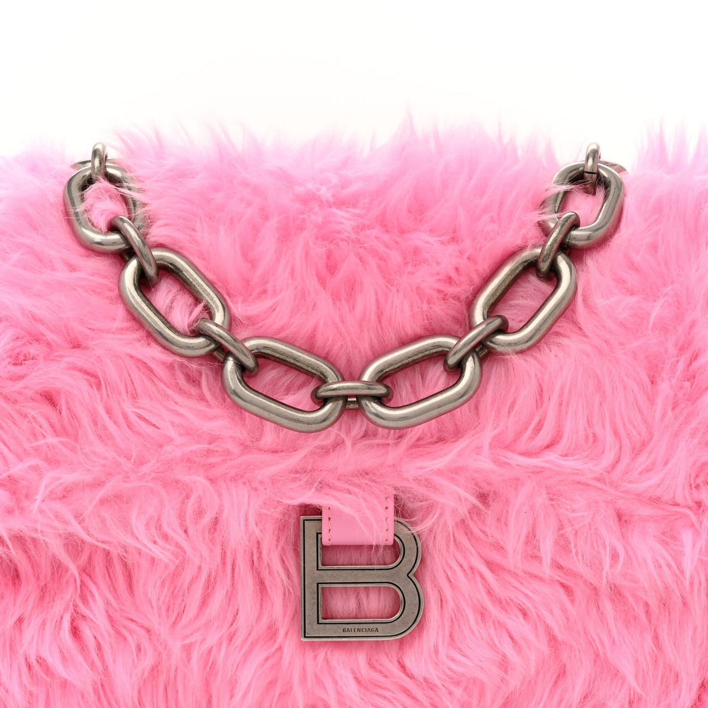 Faux Fur Small Downtown Shoulder Bag Pink