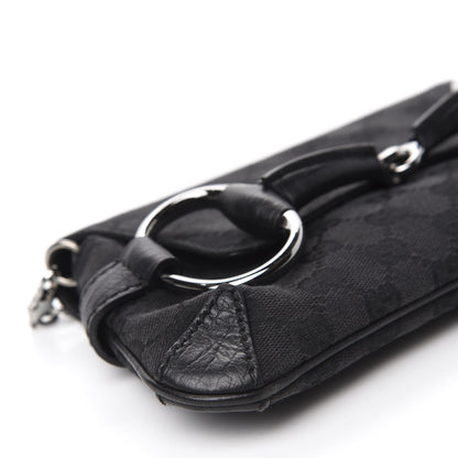 Gucci Monogram Horsebit Chain Clutch Black 6 of 10