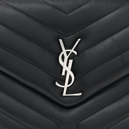 Saint Laurent Calfskin Y Quilted Monogram Medium Loulou Chain Satchel Black 8 of 11