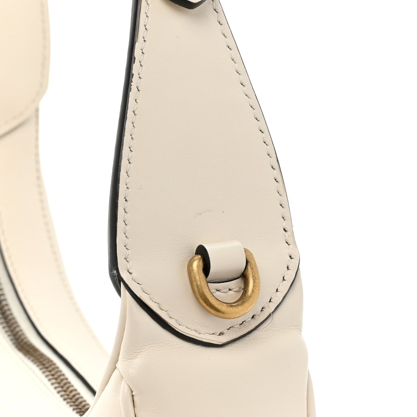 Calfskin Matelasse Chevron Mini GG Marmont Half Moon Hobo Mystic White