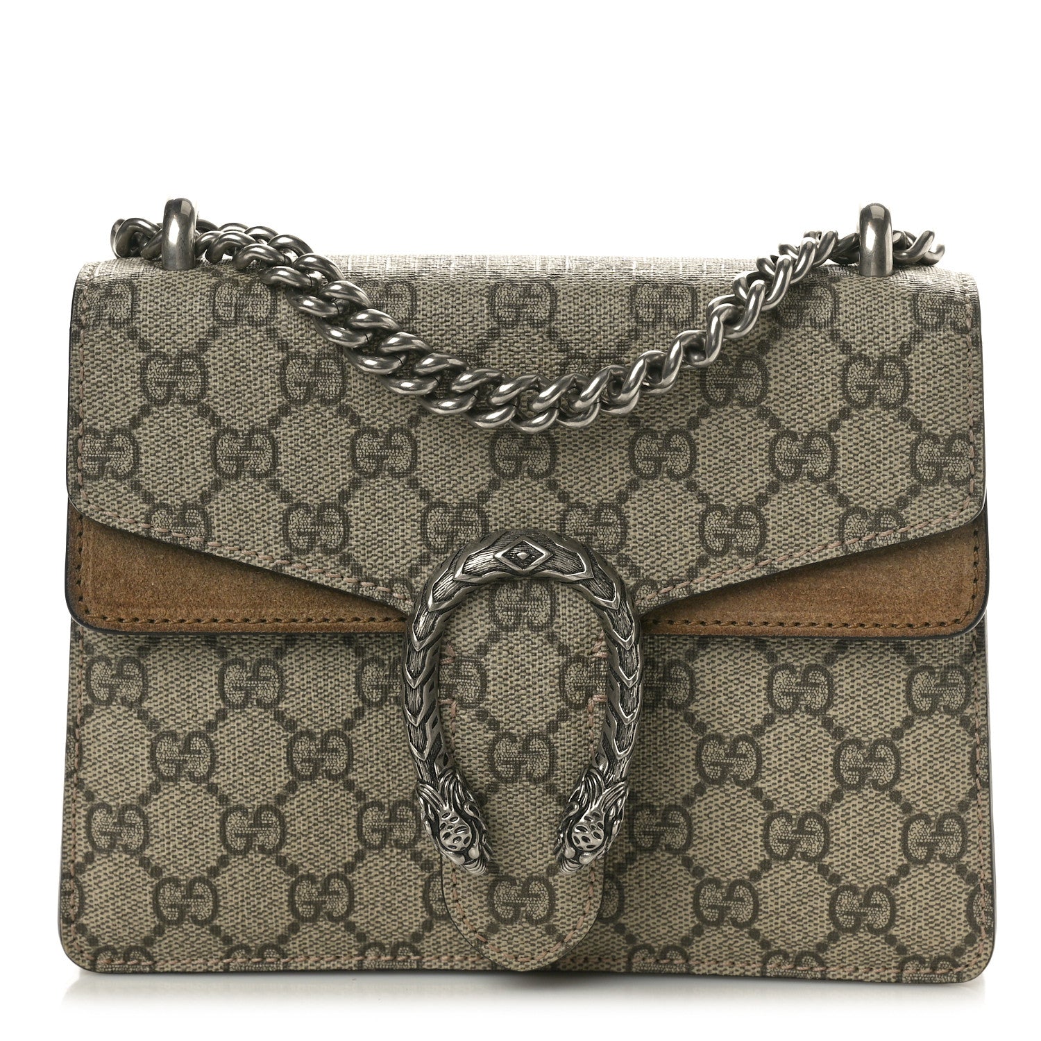 Gucci GG Supreme Monogram Mini Dionysus Shoulder Bag Taupe 1 of 11