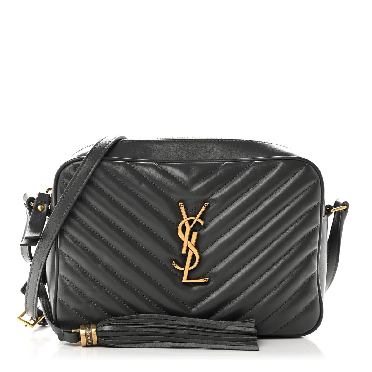 Saint Laurent Calfskin Matelasse Monogram Lou Camera Bag Storm 1 of 10