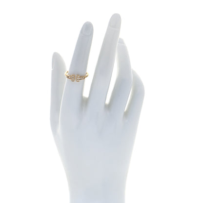 Tiffany 18K Yellow Gold Diamond T Wire Ring 53 6.5 2 of 6