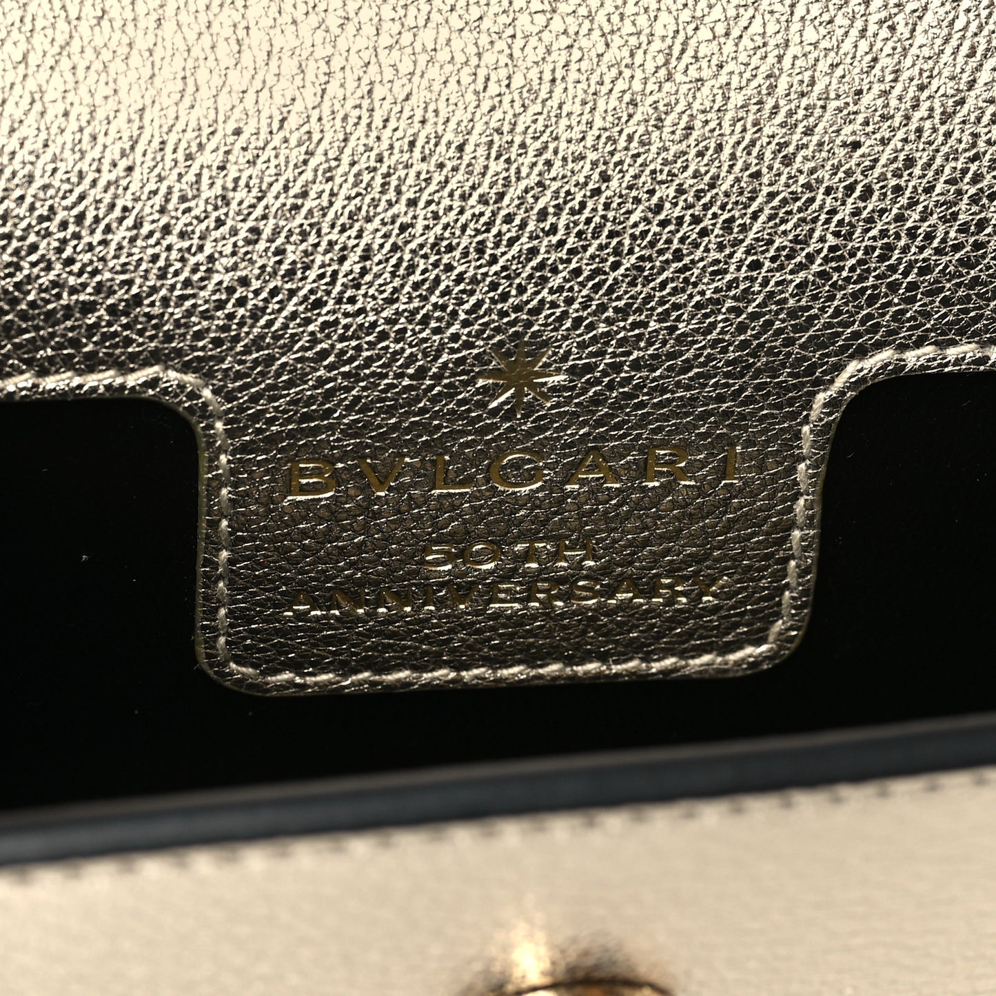 Metallic Calfskin Snake Strap Crossbody Flap Clutch Gold