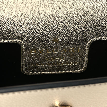 Bulgari Metallic Calfskin Snake Strap Crossbody Flap Clutch Gold 6 of 9