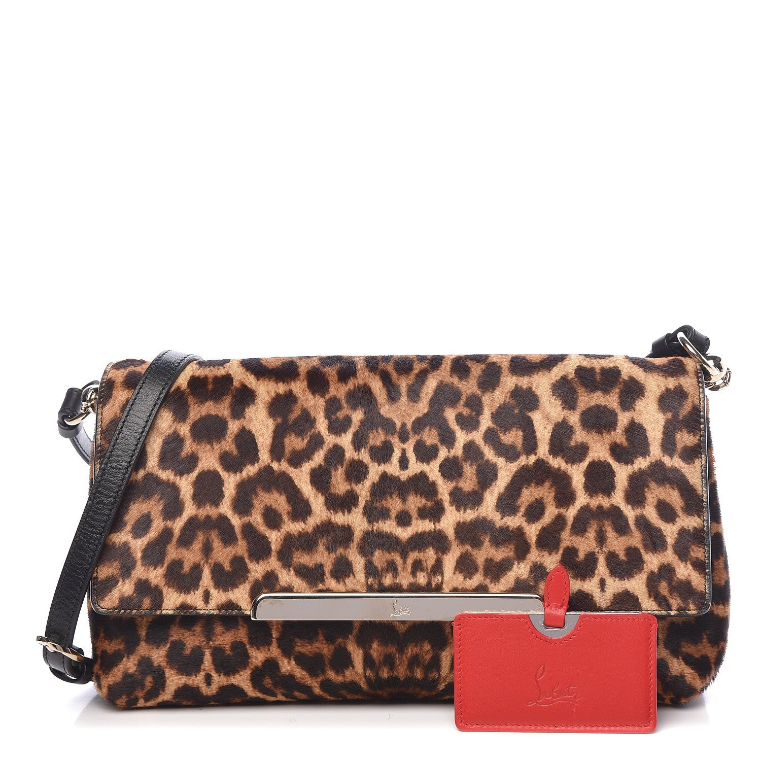 Christian Louboutin Pony Hair Leopard Print Rougissime Clutch 1 of 18
