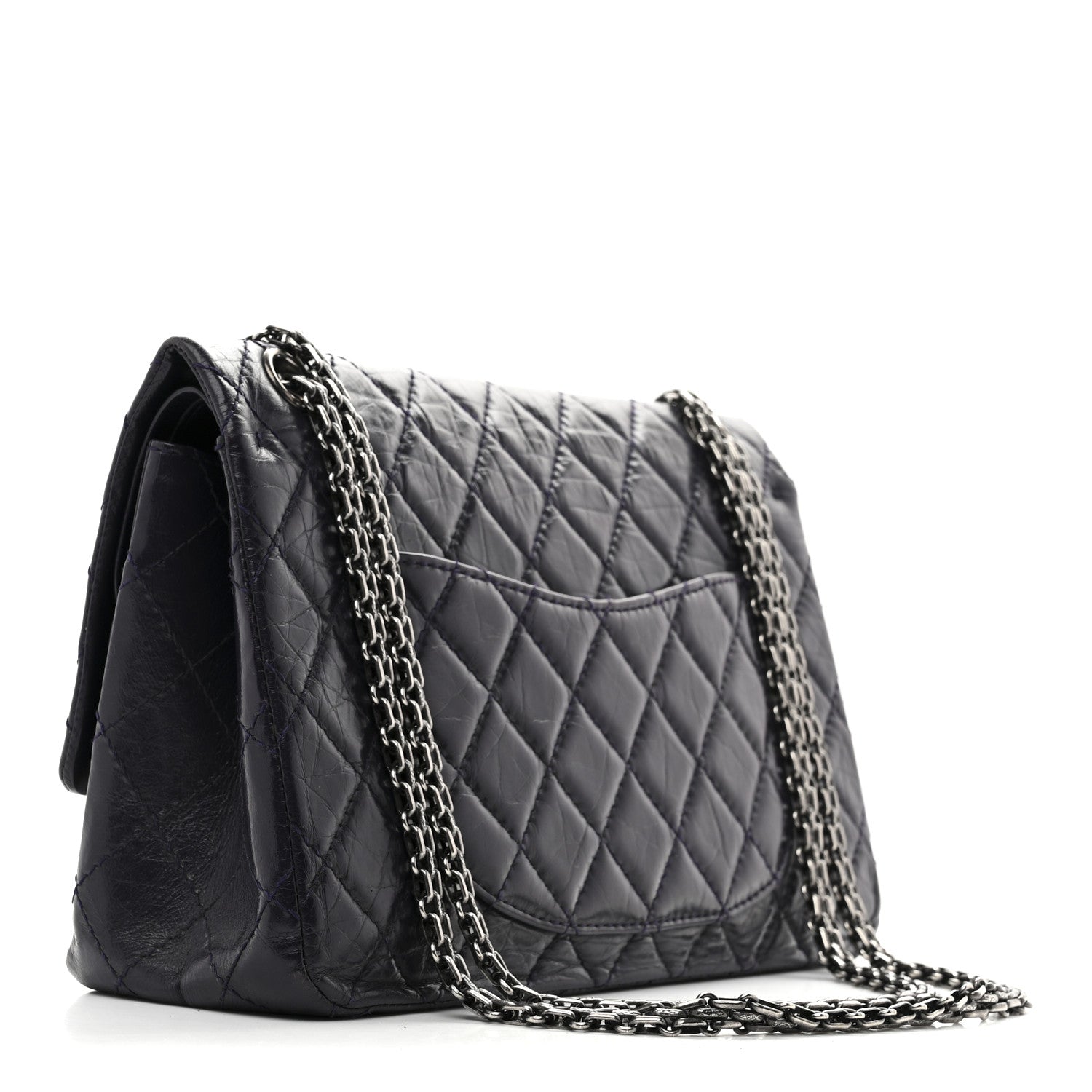 Chanel Aged Calfskin Quilted 2.55 Reissue 226 Flap Dark Purple 4 of 10