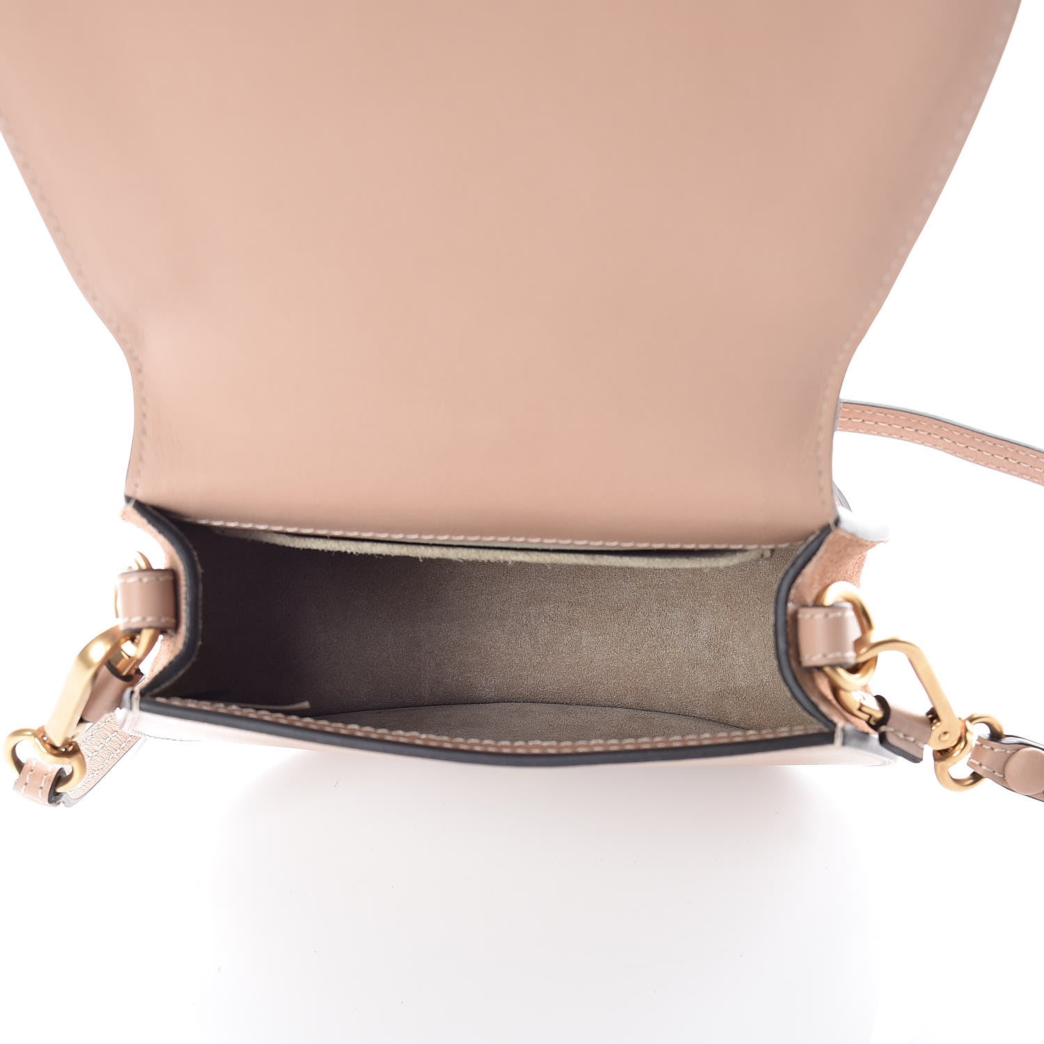 Chloe Calfskin Suede Small Nile Bracelet Bag Biscotti Beige 7 of 9