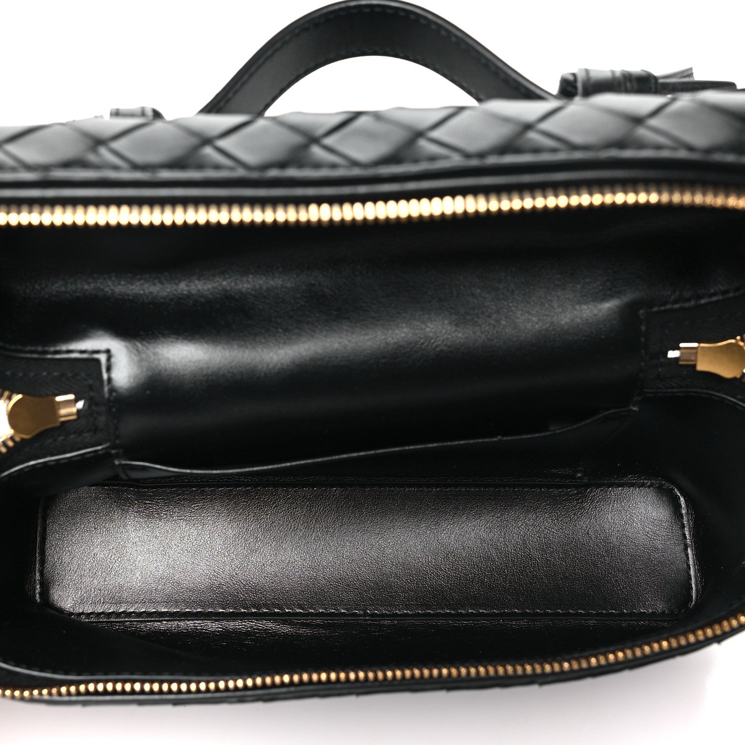 Bottega Veneta Calfskin Intrecciato Bang Bang Vanity Case Black 5 of 9