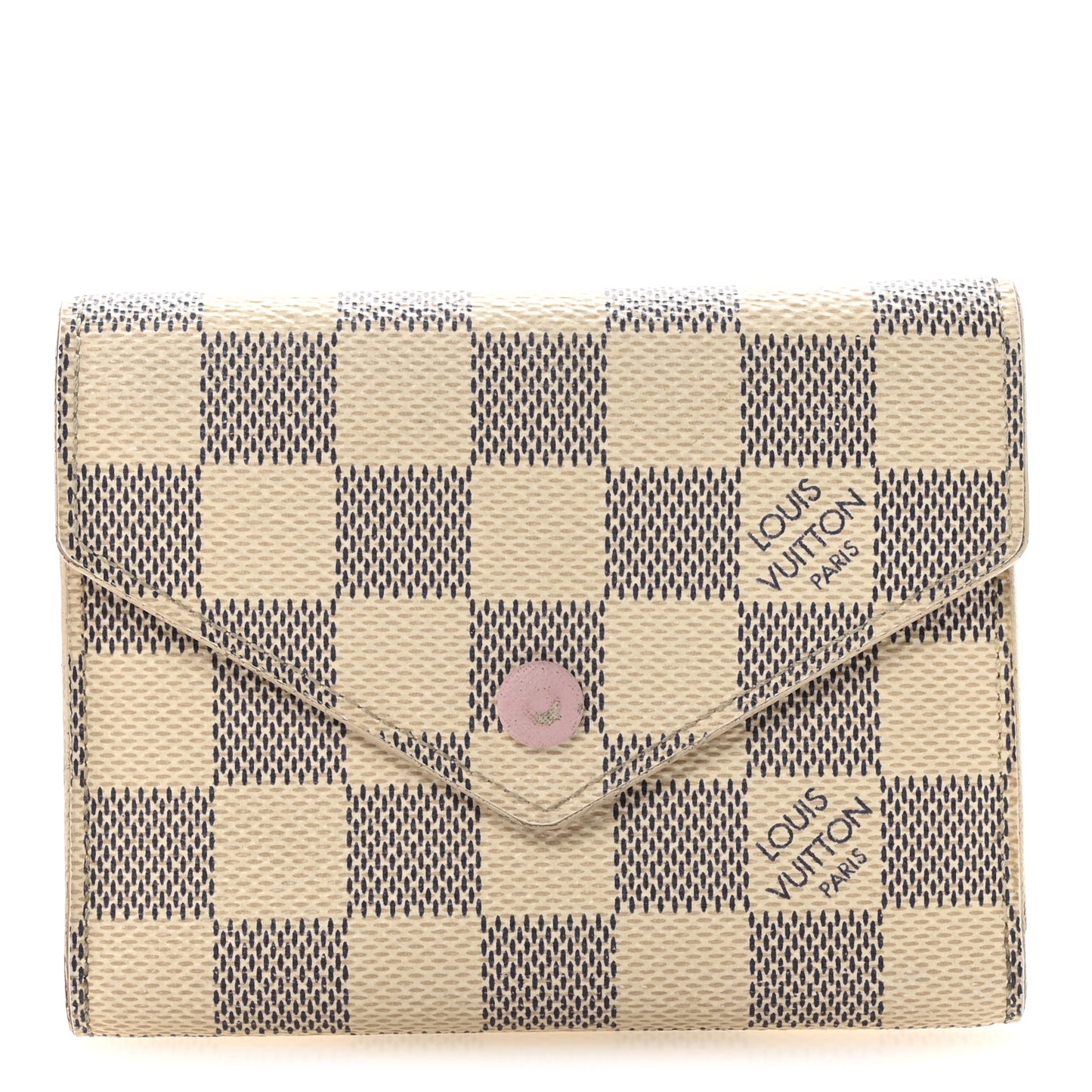 Damier Azur Victorine Wallet Rose Ballerine