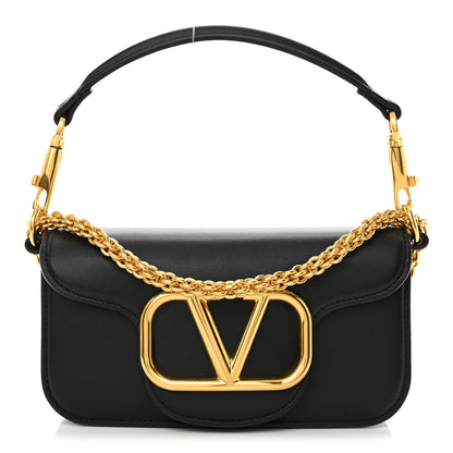Valentino Garavani Calfskin Vlogo Small Loco Shoulder Bag Black 1 of 13