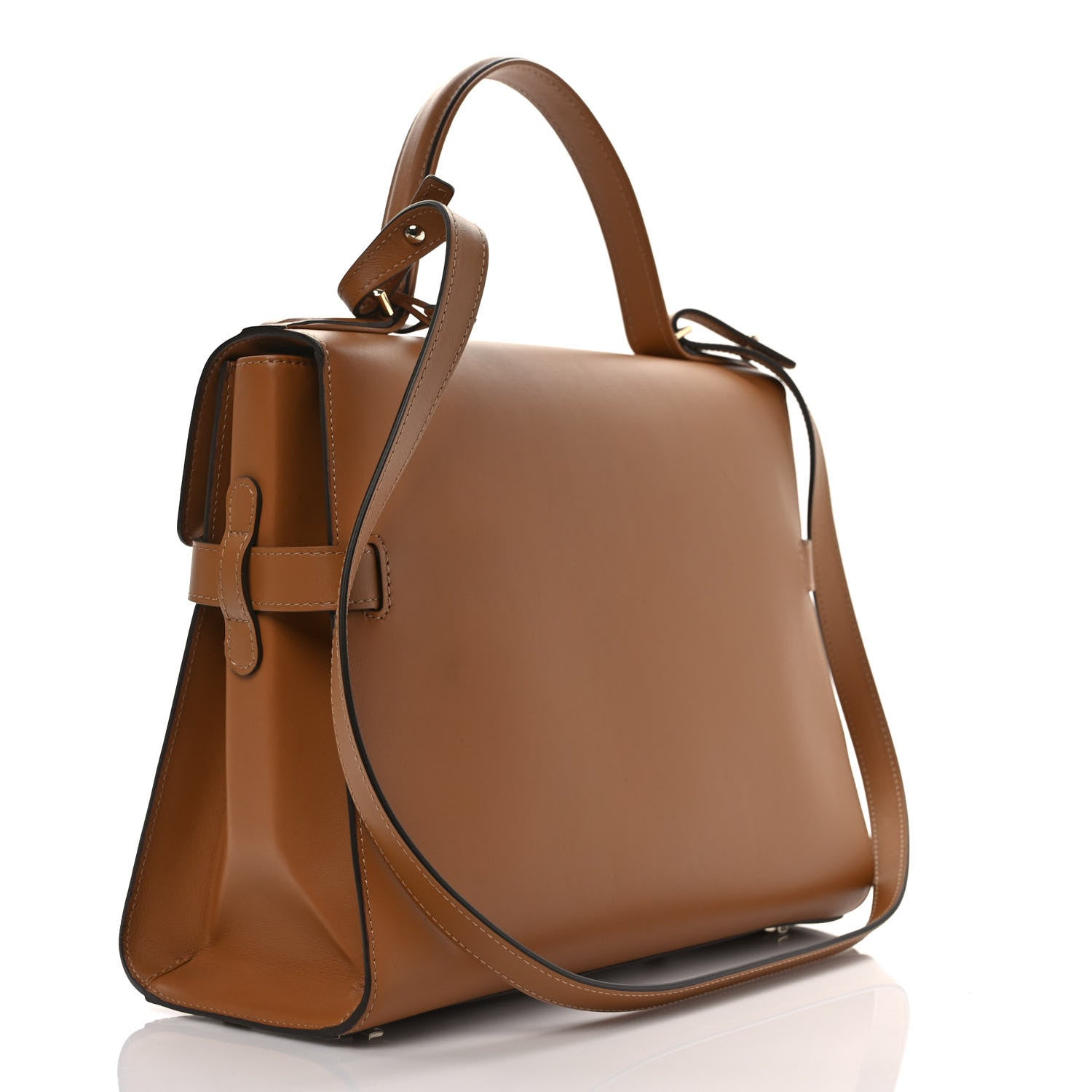 Delvaux Calfskin GM Tempete Satchel Camel 2 of 8