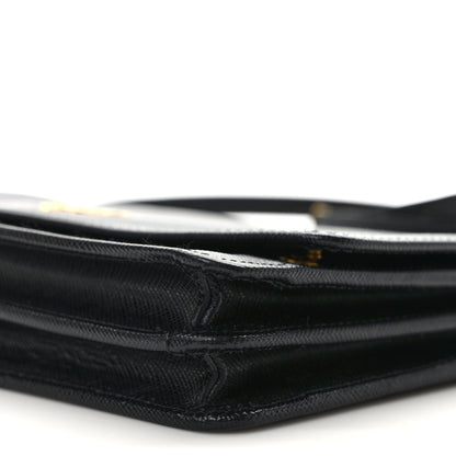 Prada Saffiano Metal Flap Wallet With Strap Black 8 of 11
