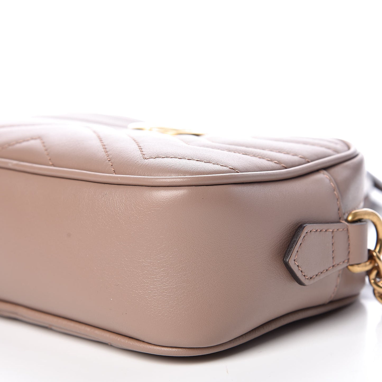 Calfskin Matelasse Mini GG Marmont Chain Shoulder Bag Porcelain Rose