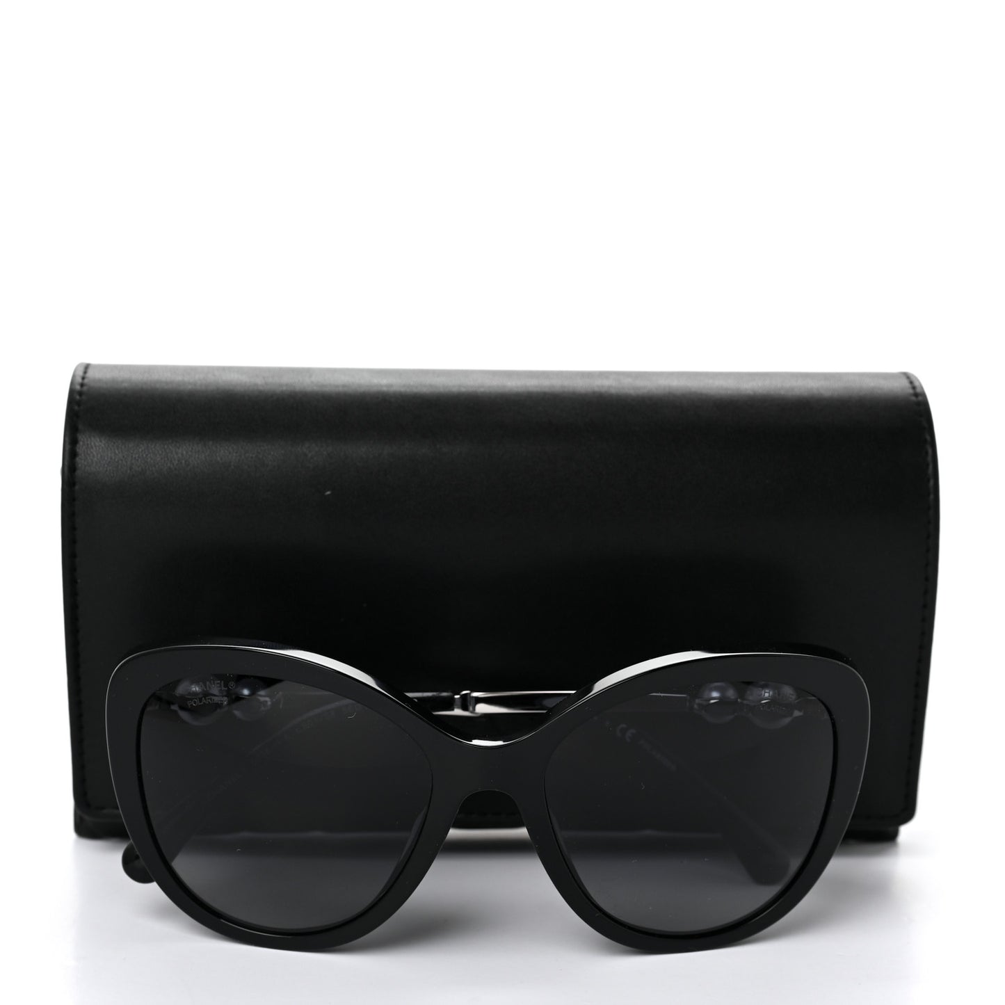 Acetate Polarized Butterfly Winter Pearl Sunglasses 5339-H-A Black